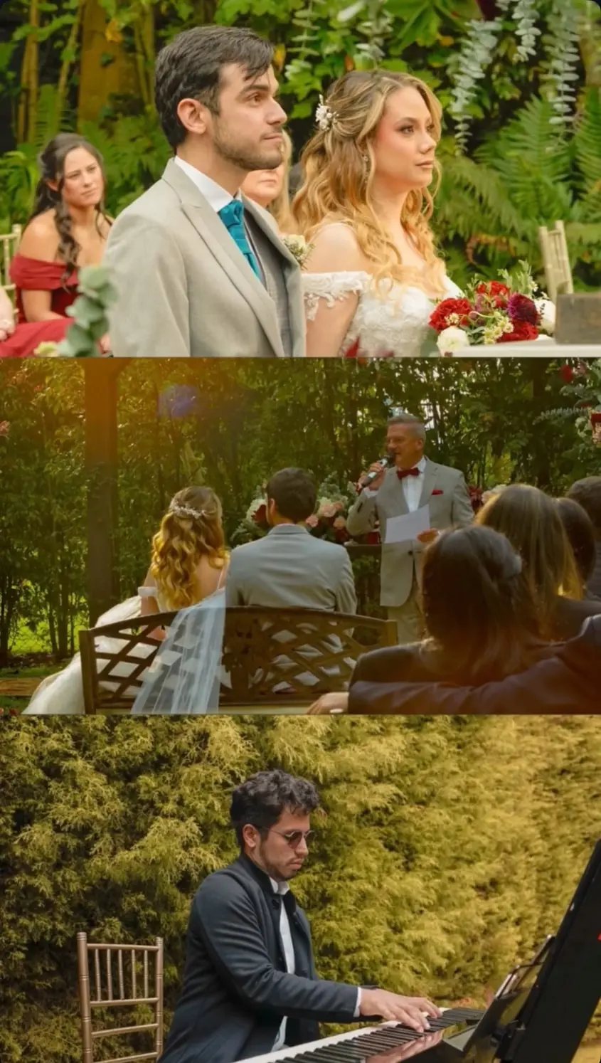 Pianista en vivo durante una ceremonia de boda